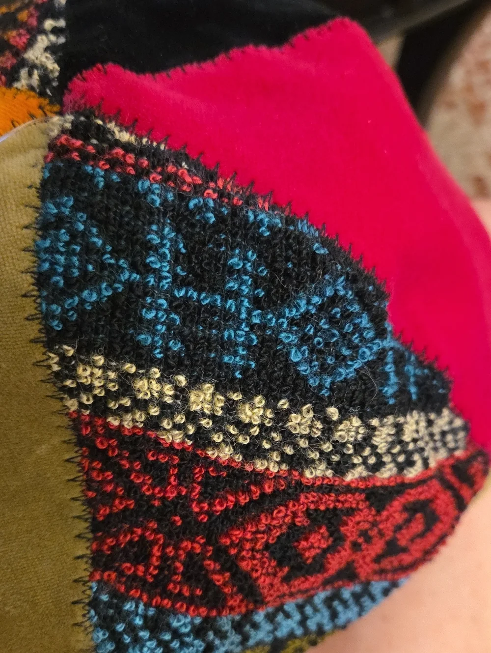 Colorblock Bohemian Newsboy Cap - Pink, Teal, Olive, Black